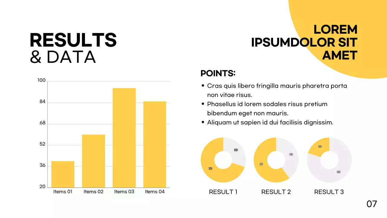 Trình bày dự án hiện đại màu vàng