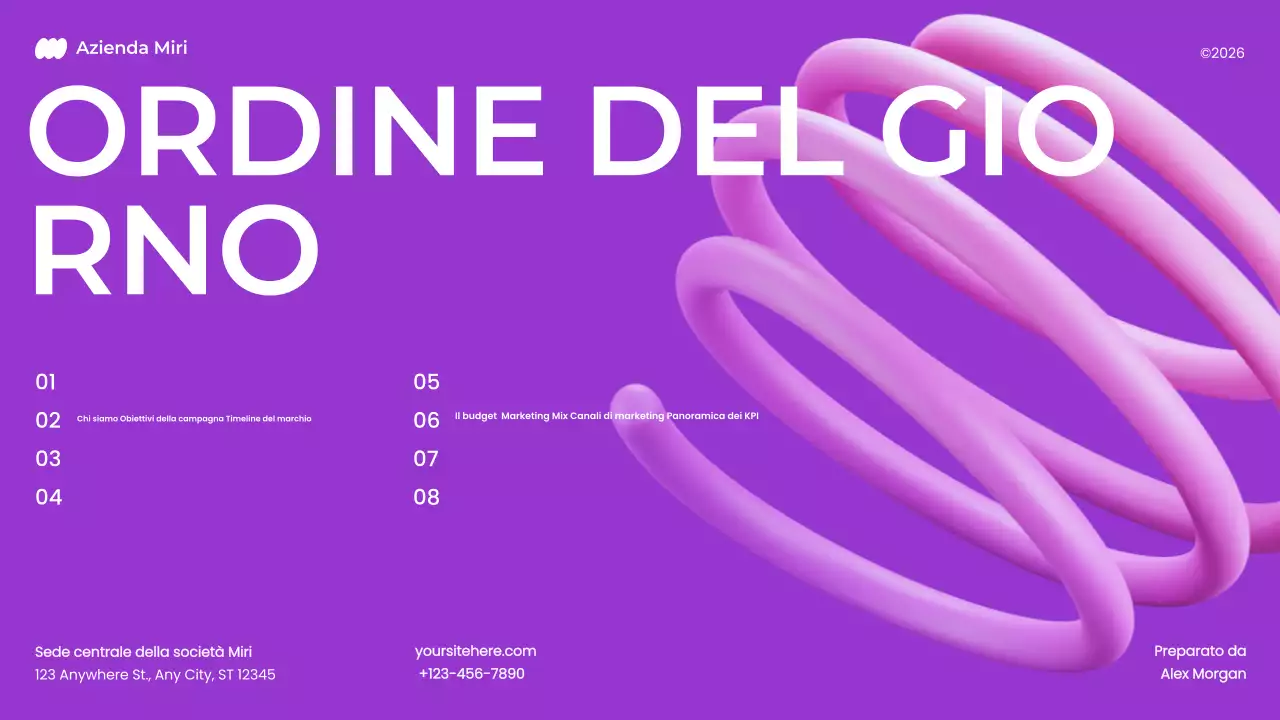 piano di marketing 3d moderno e audace