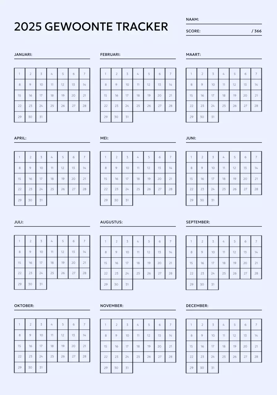 Minimalistische doelen kalender met pastel paarse achtergrond