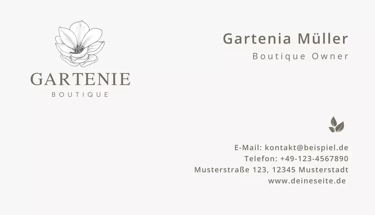 beige minimalistische Visitenkarte