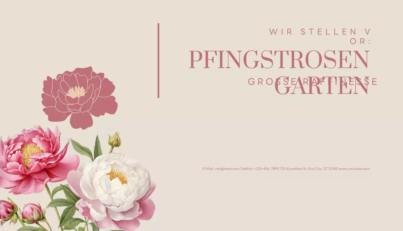 beige elegante Garten-Visitenkarte