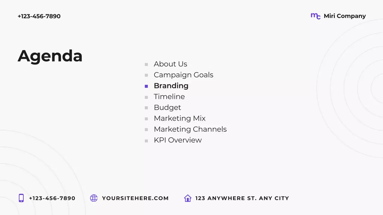 Purple modern marketing plan