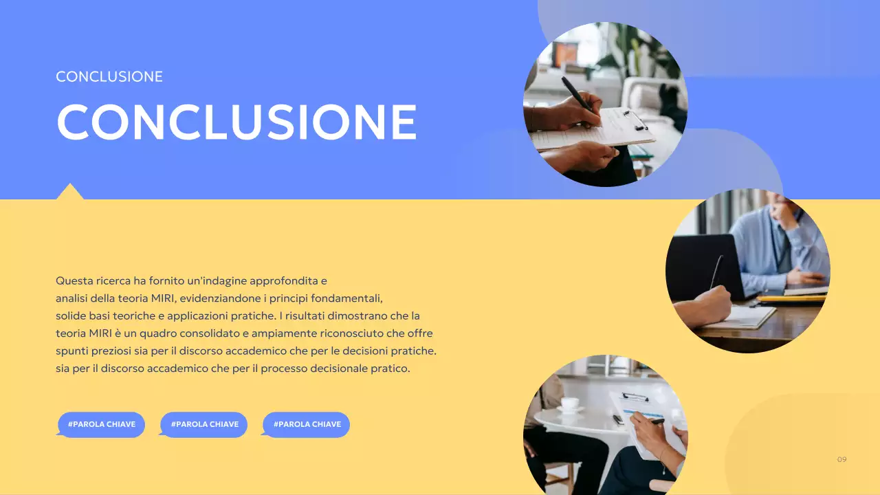 relazione sul progetto di gruppo blue modern