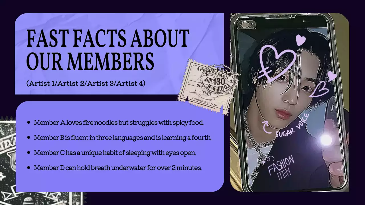 Purple Trendy Charms Guide Presentation