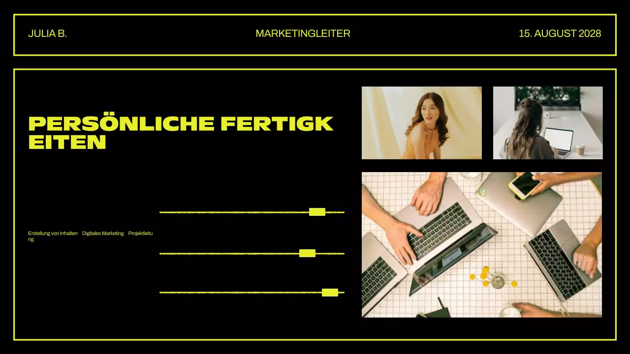 Kreative Portfolio-Präsentation