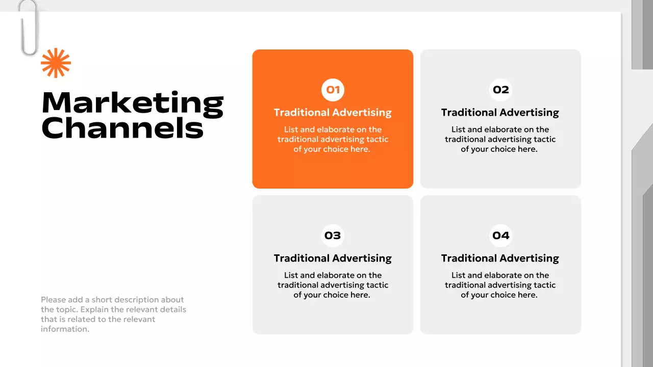 Orange Professional Marketing Plan Presentation