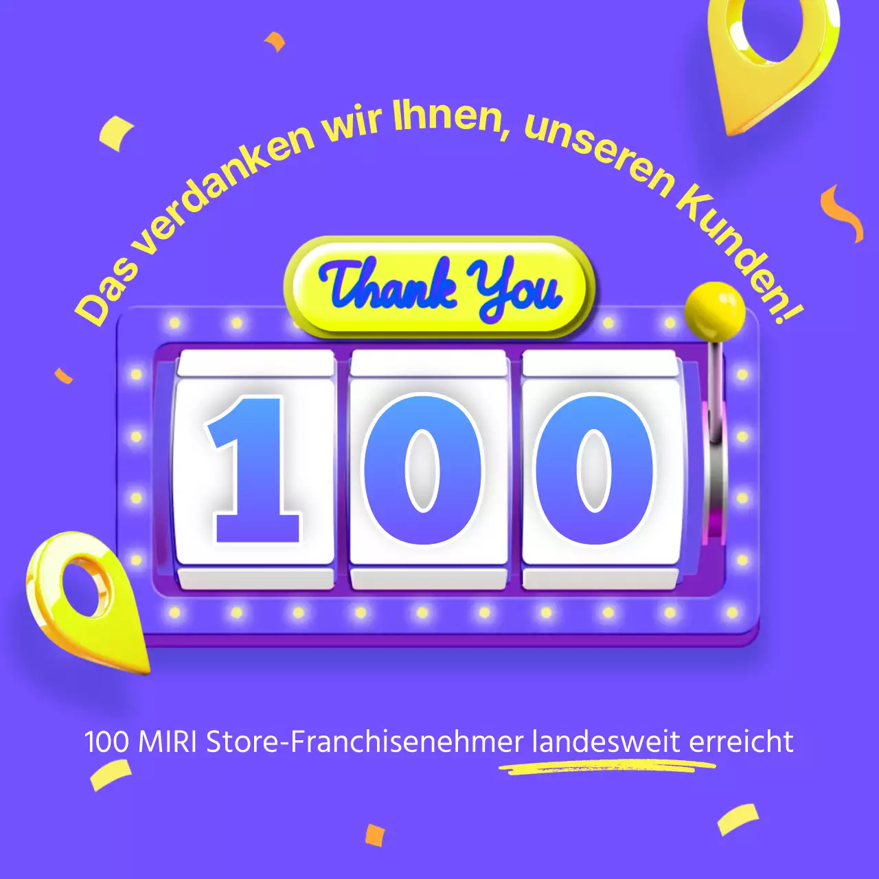 Lila trendige Gedenkaktion