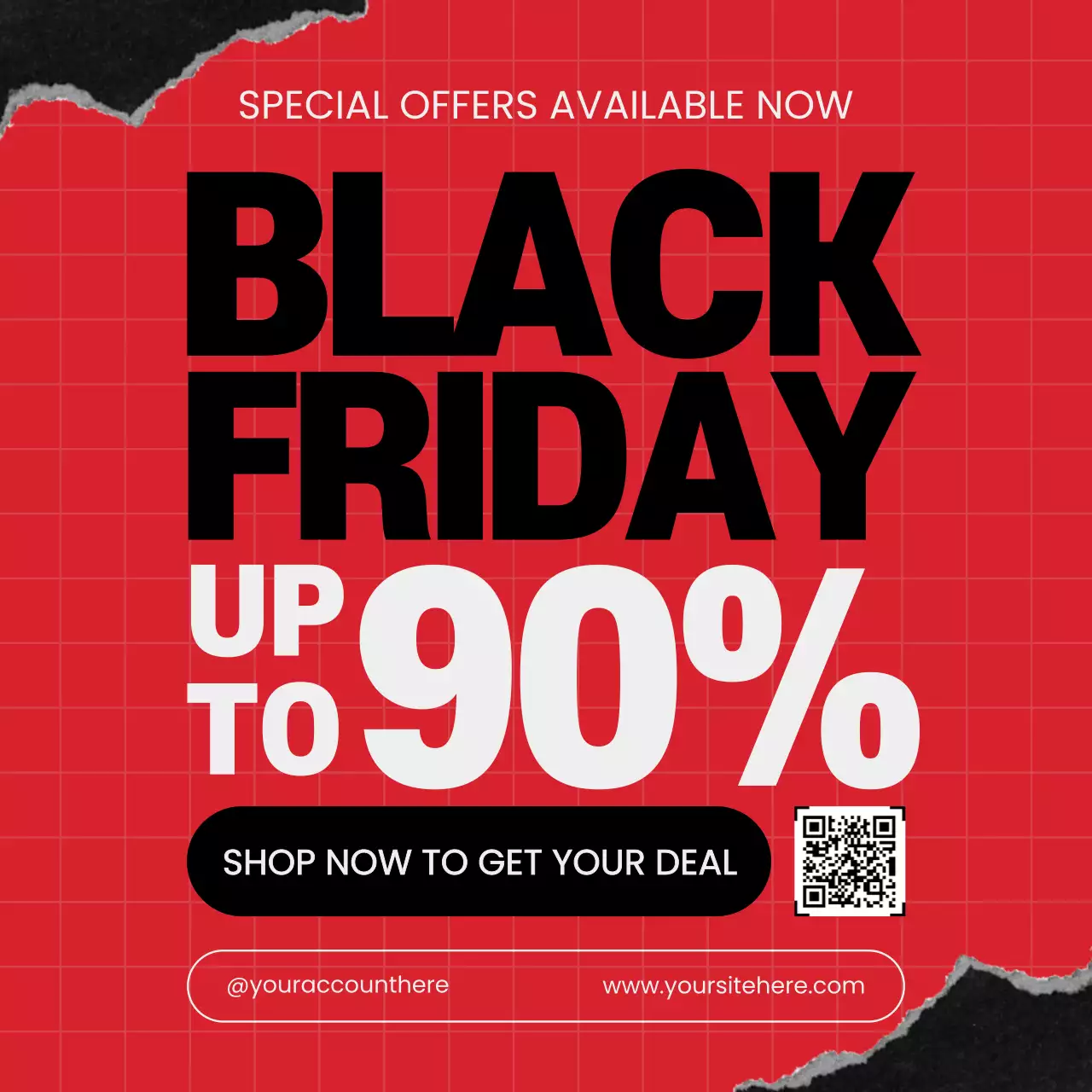 Red Bold Sale Promotion Social Media Post