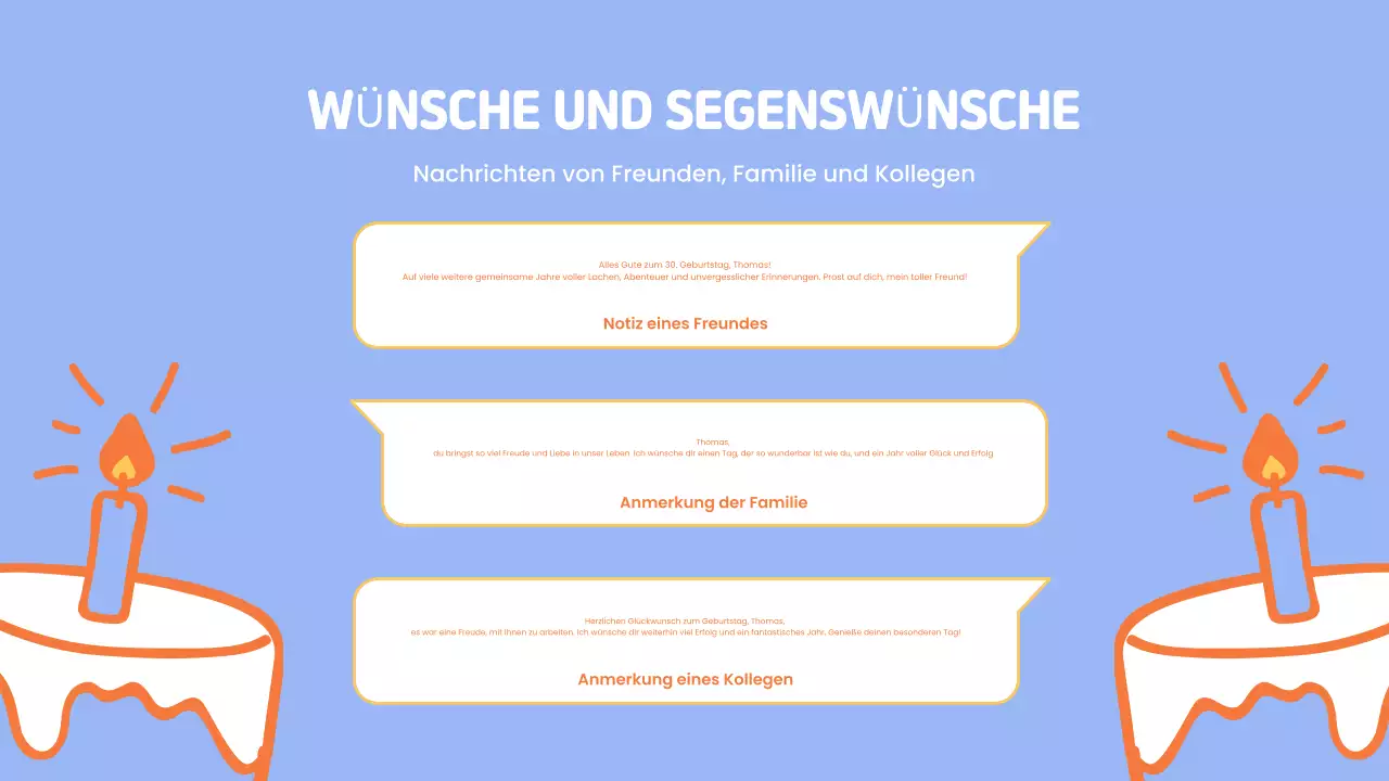 orange einfache Geburtstagspräsentation