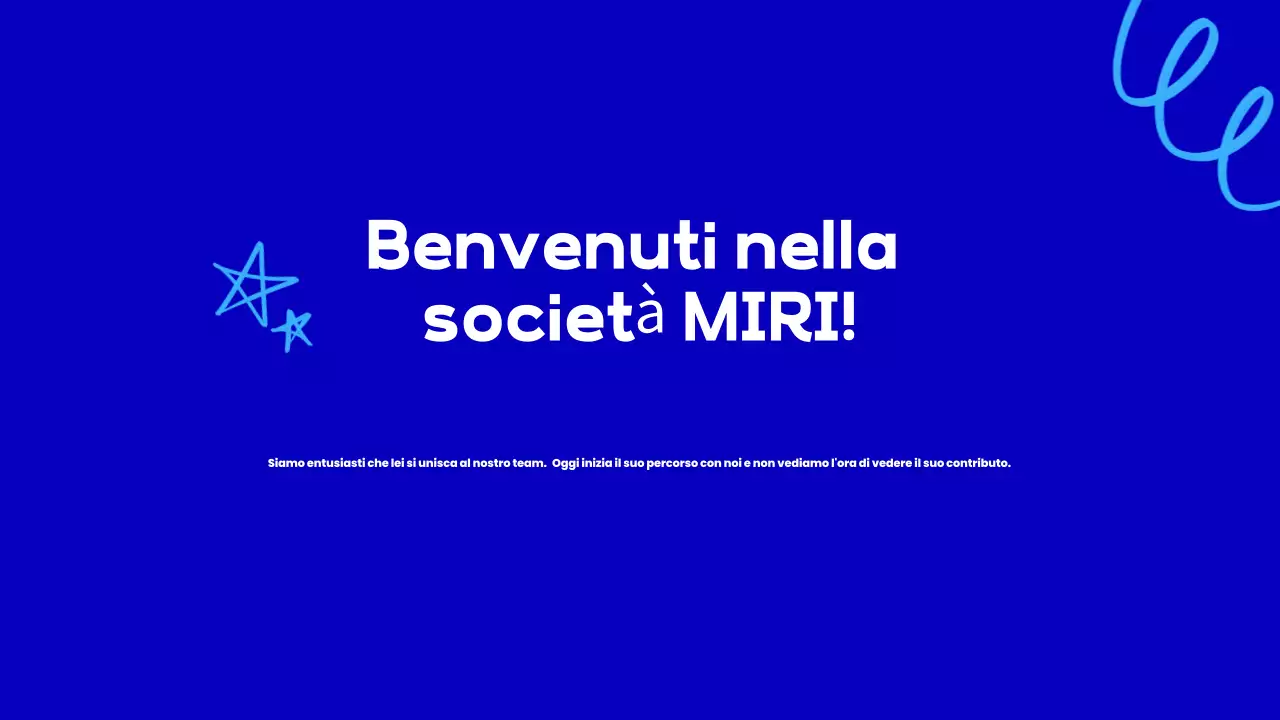 presentazione di onboarding dei dipendenti blu moderno