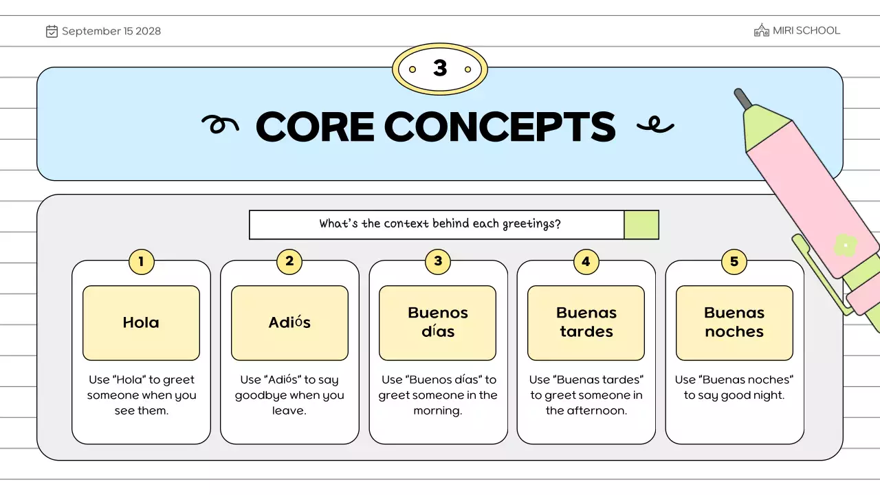 White Simple Language Course Presentation