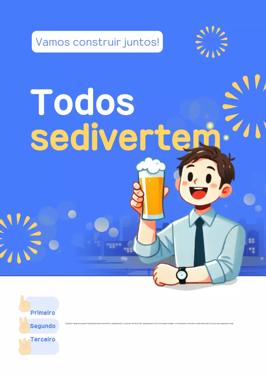 Guia de Jantar Simples Azul