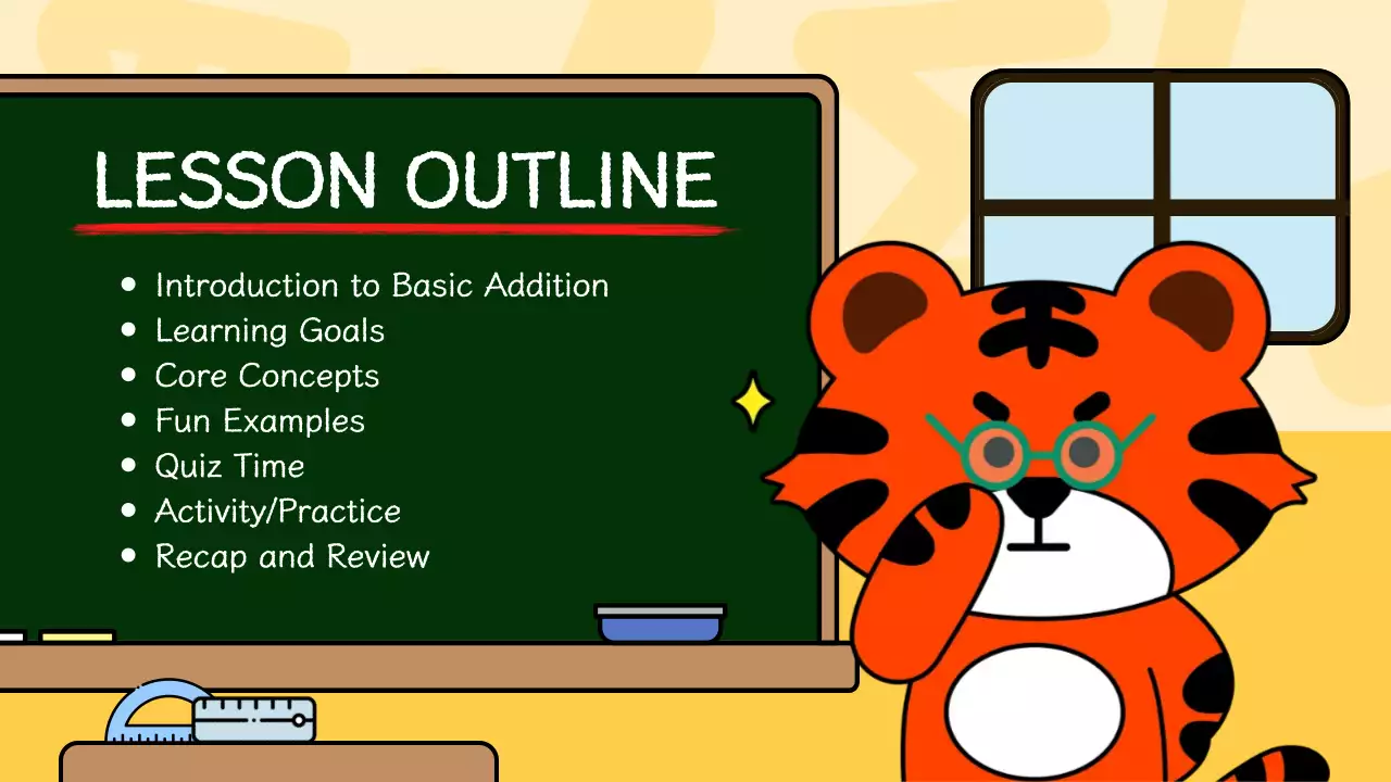 Orange Cartoon Math Class Presentation