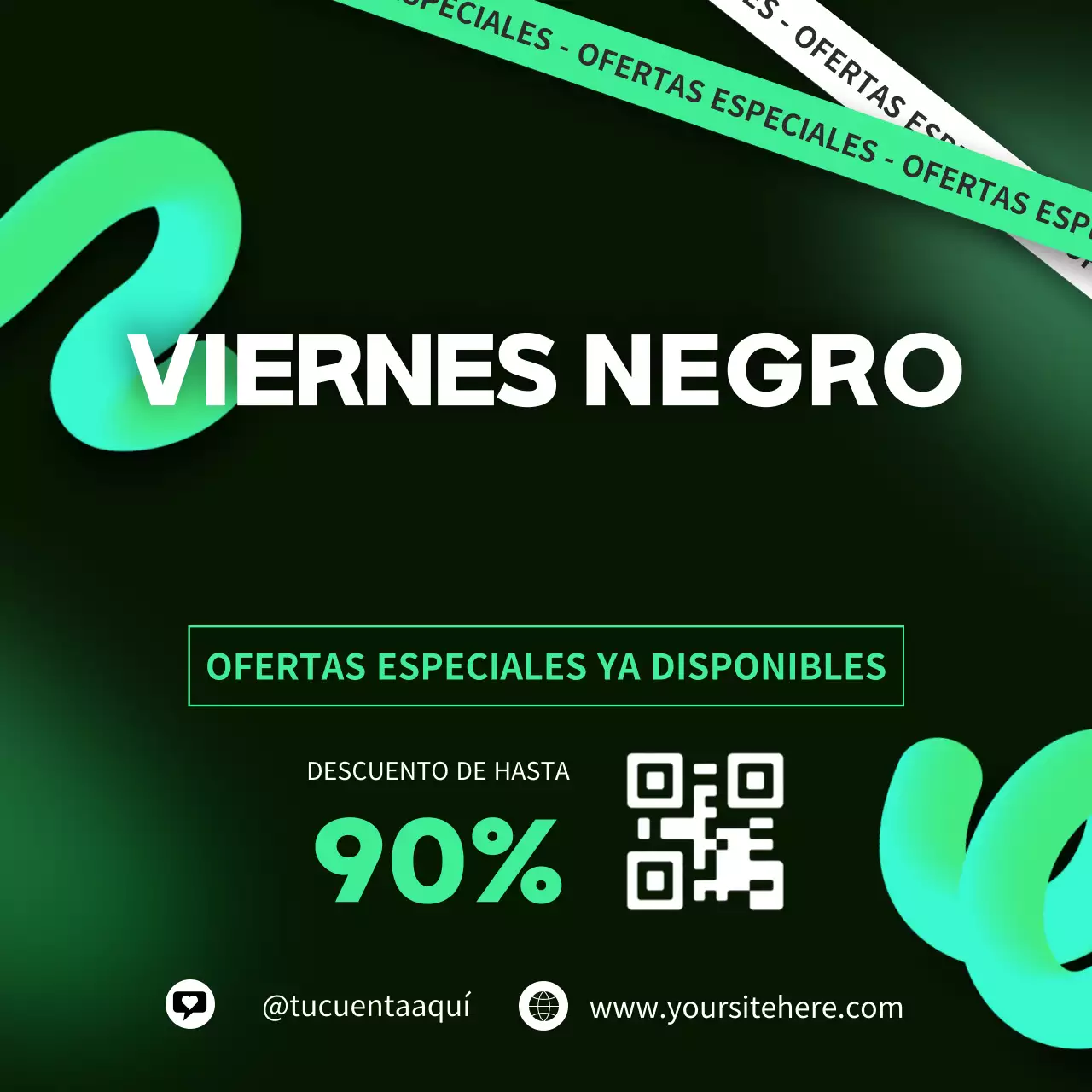 Promoción Green Modern Black Friday