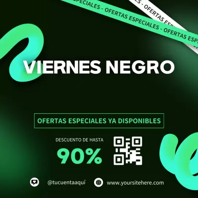Promoción Green Modern Black Friday