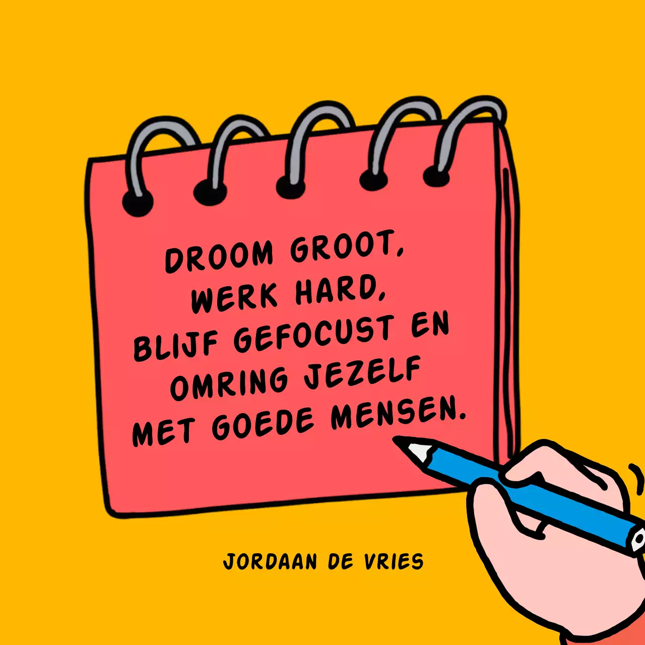 gele comic motivatiekaart