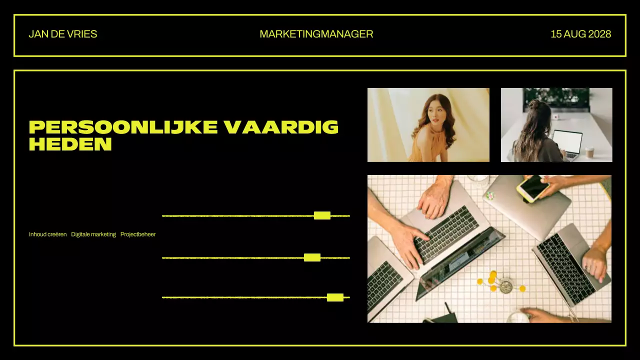 Presentatie creatief portfolio