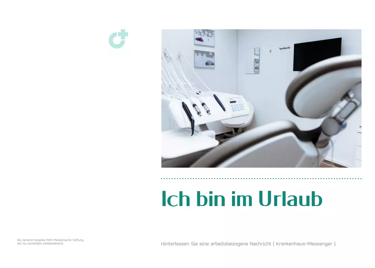 Krankenhauskalender in grünem Fotorahmen