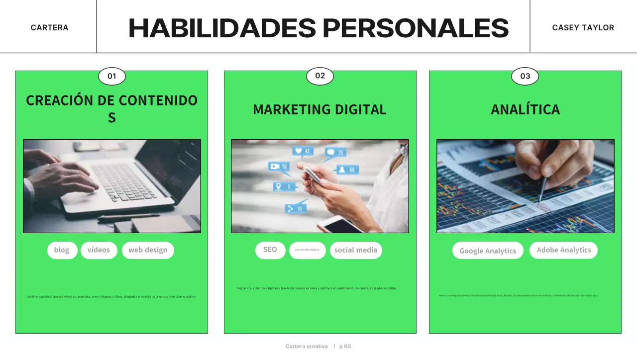 cartera creativa moderna negra