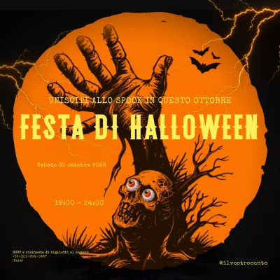 Promozione dell'evento della festa di Halloween