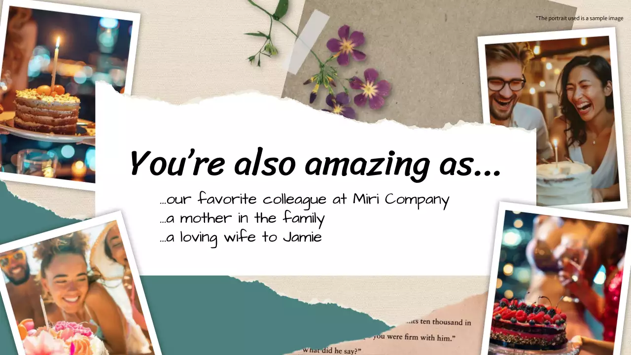 베이지색 심플한 생일 축하 카드 프레젠테이션