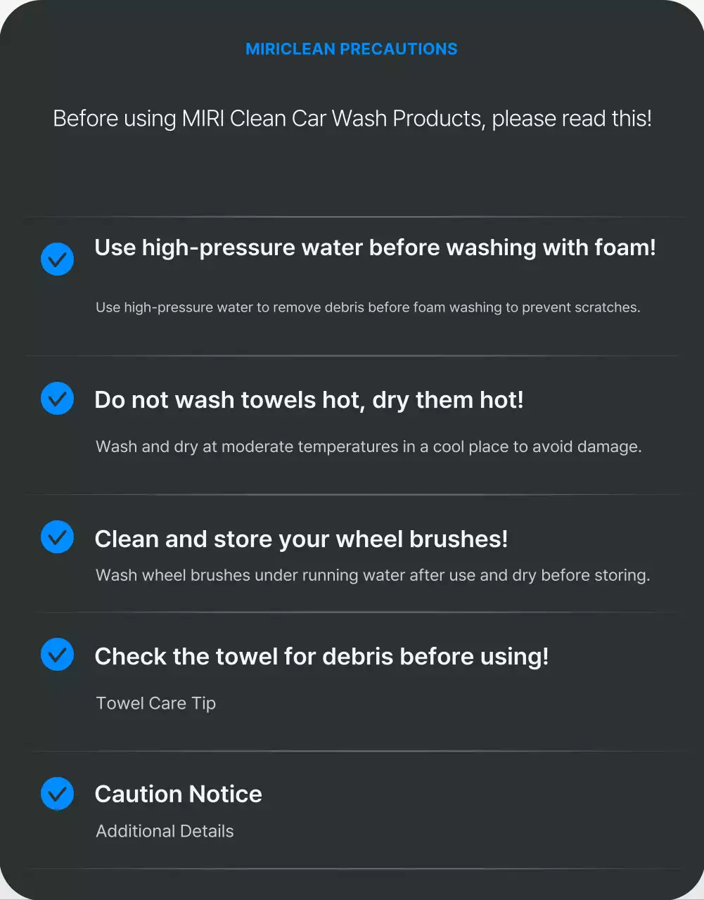 Poster hướng dẫn rửa xe hiện đại màu đen