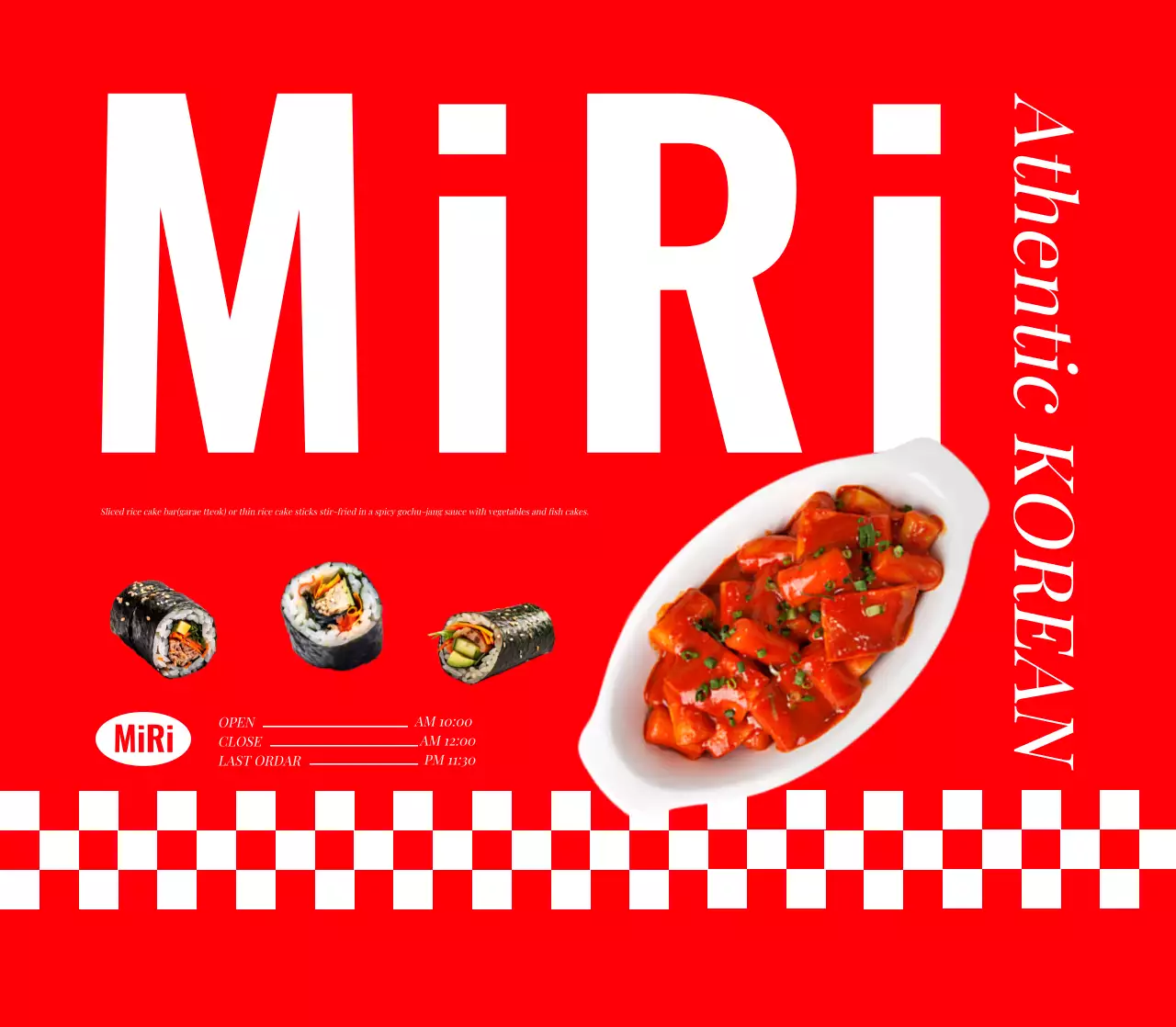 Materi Promosi Tteokbokki Rapi Merah