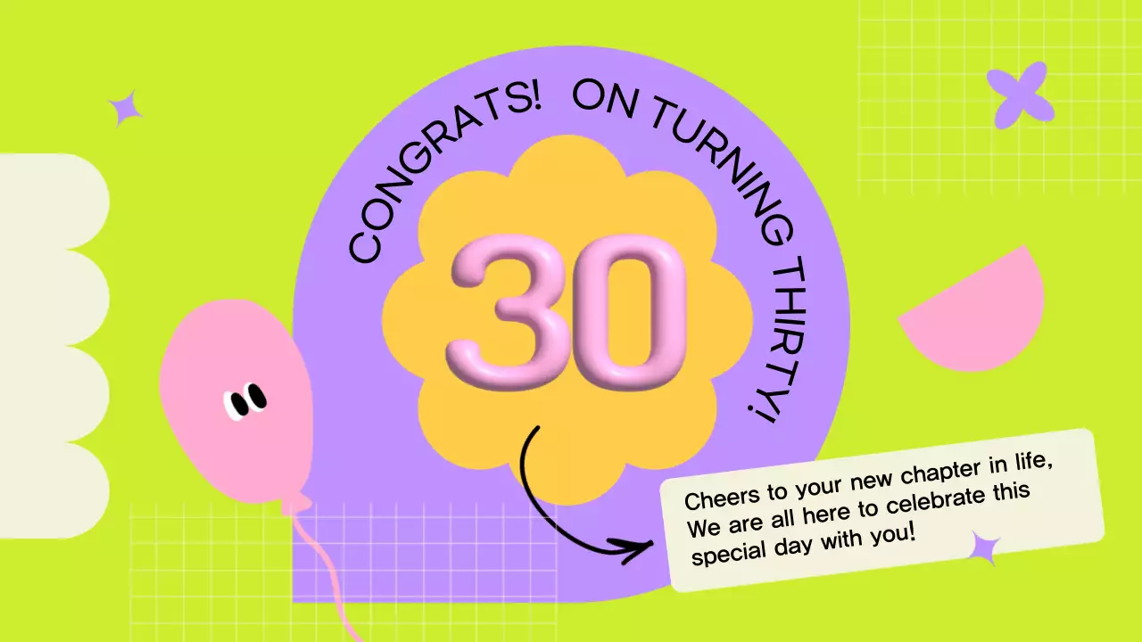 Colorful Playful Birthday Card Presentation