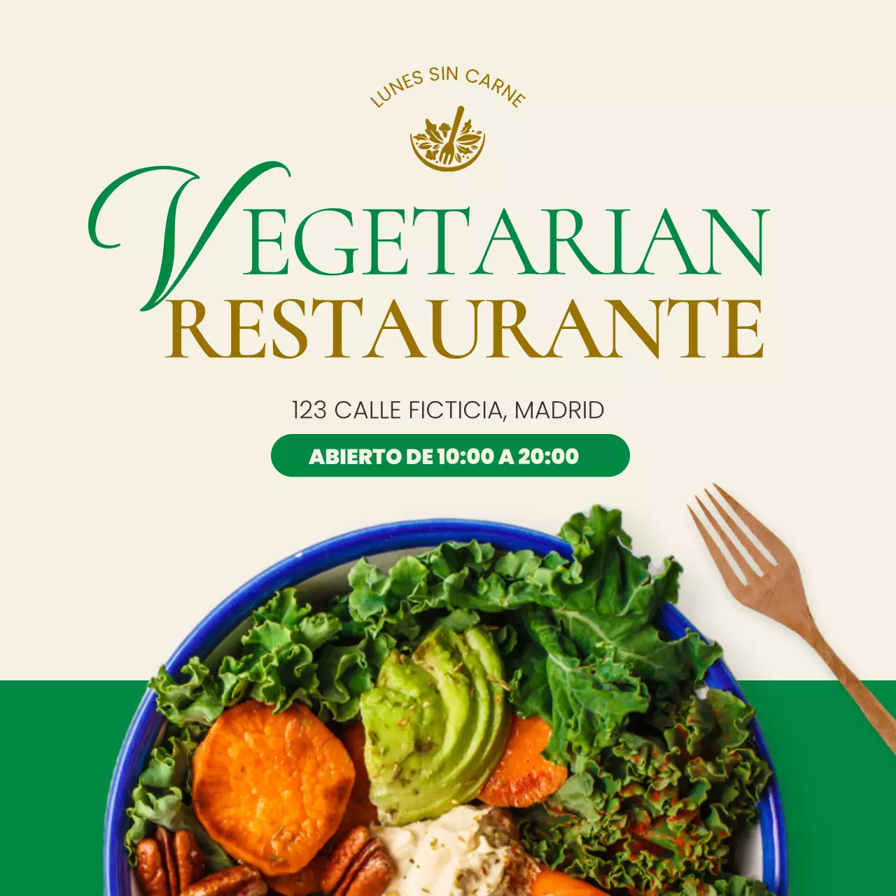 promoción del restaurante green modern