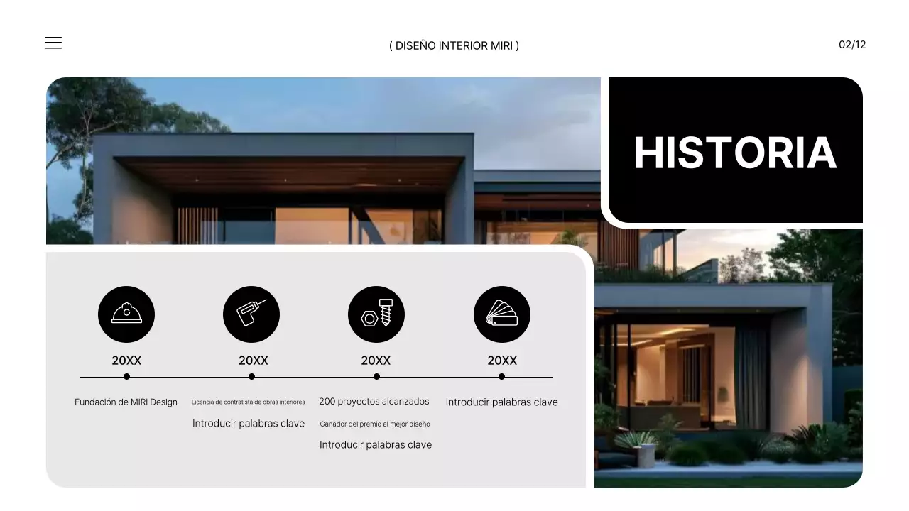 Un briefing de marca para un moderno interior de oficina en blanco y negro