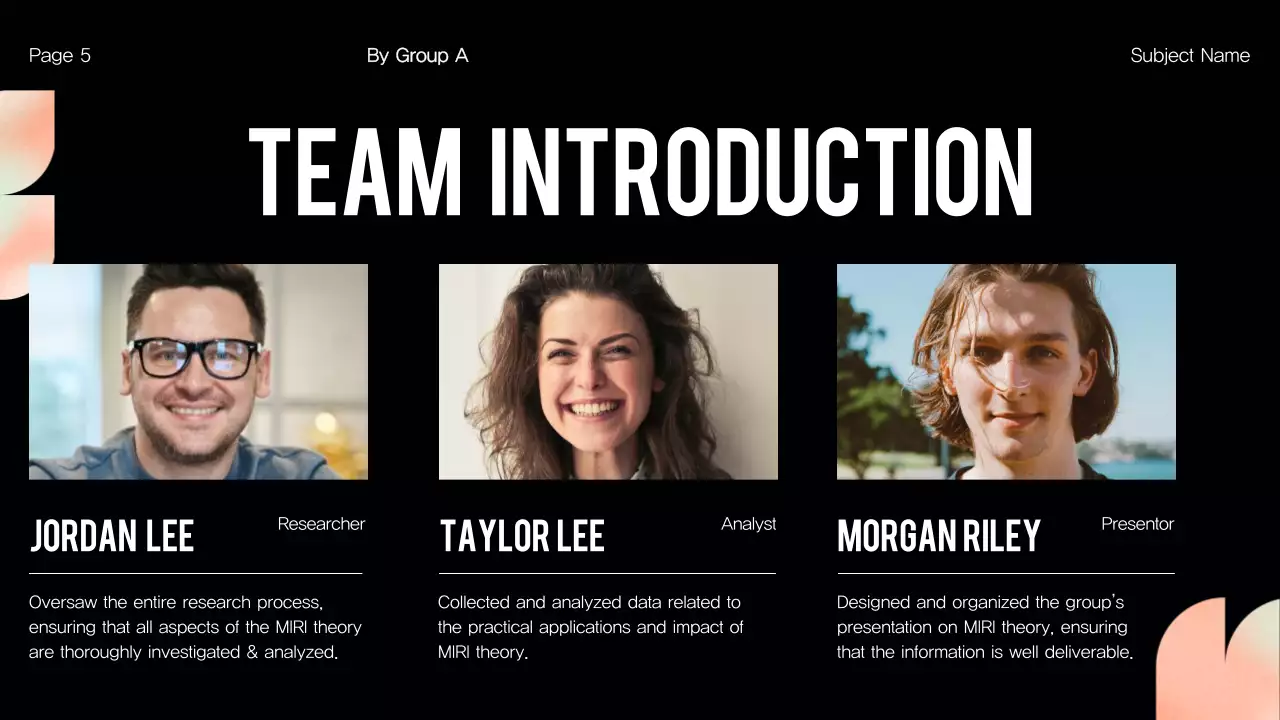 Trình bày dự án Orange Modern