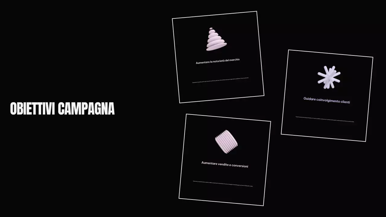 Piano di marketing nero moderno