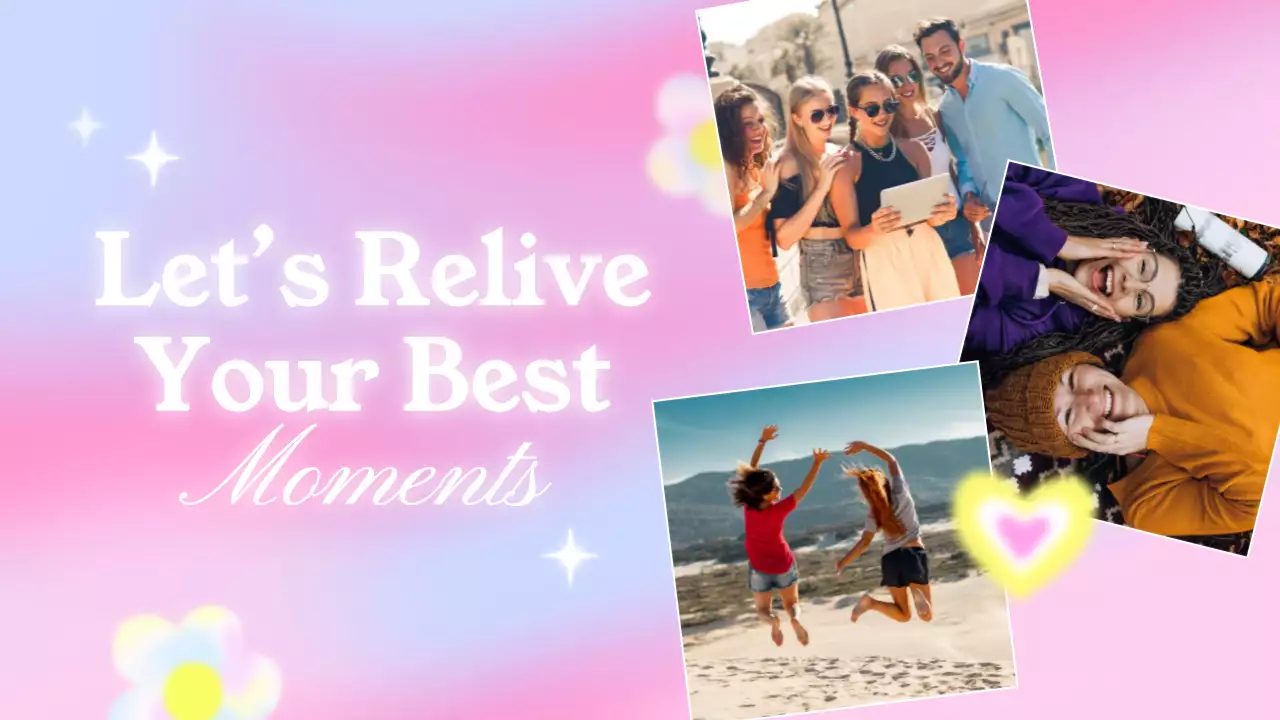 레인보우 에스테틱 생일 초대장 프레젠테이션