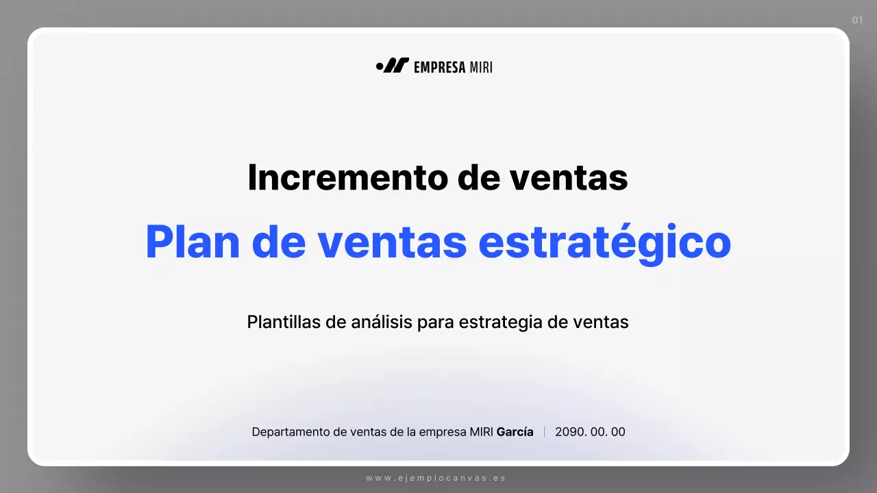 Plan de ventas Blue Simple