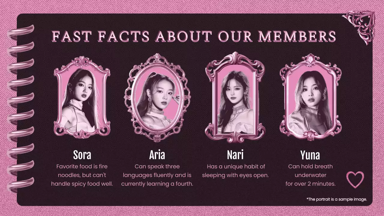 Pink Trendy K-Pop Collection Promotion Presentation