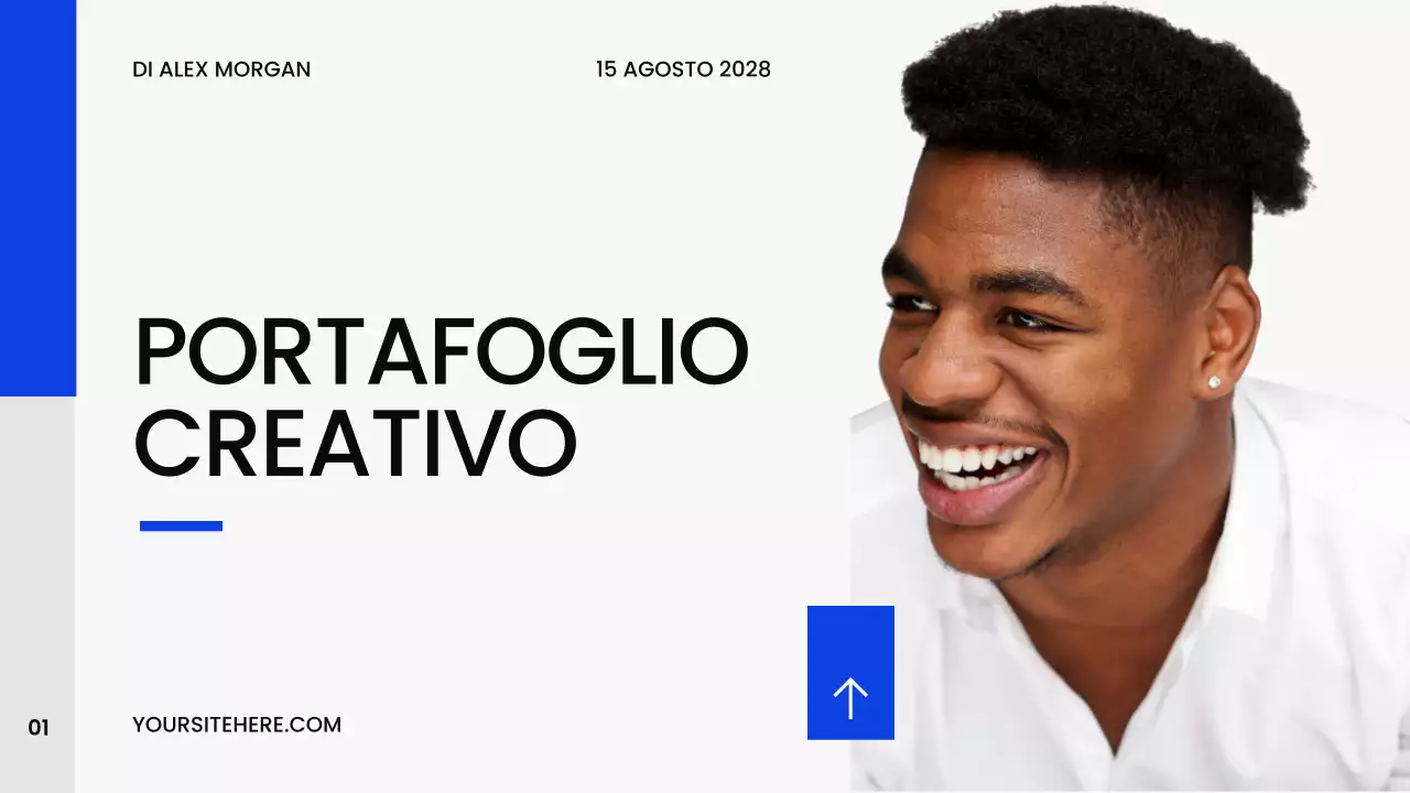 Portafoglio Creatie Blu Moderno