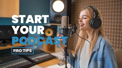 Blue Modern Podcast Guide YouTube Thumbnail