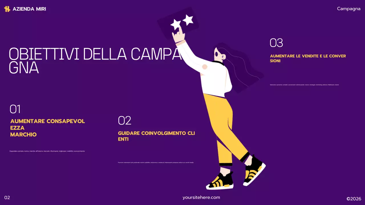 piano di marketing giallo moderno