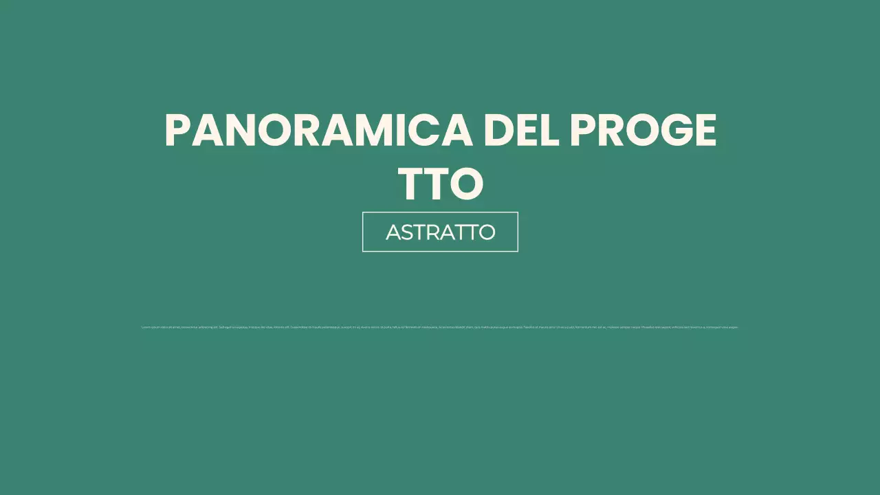 Presentazione del progetto di gruppo Green Modern