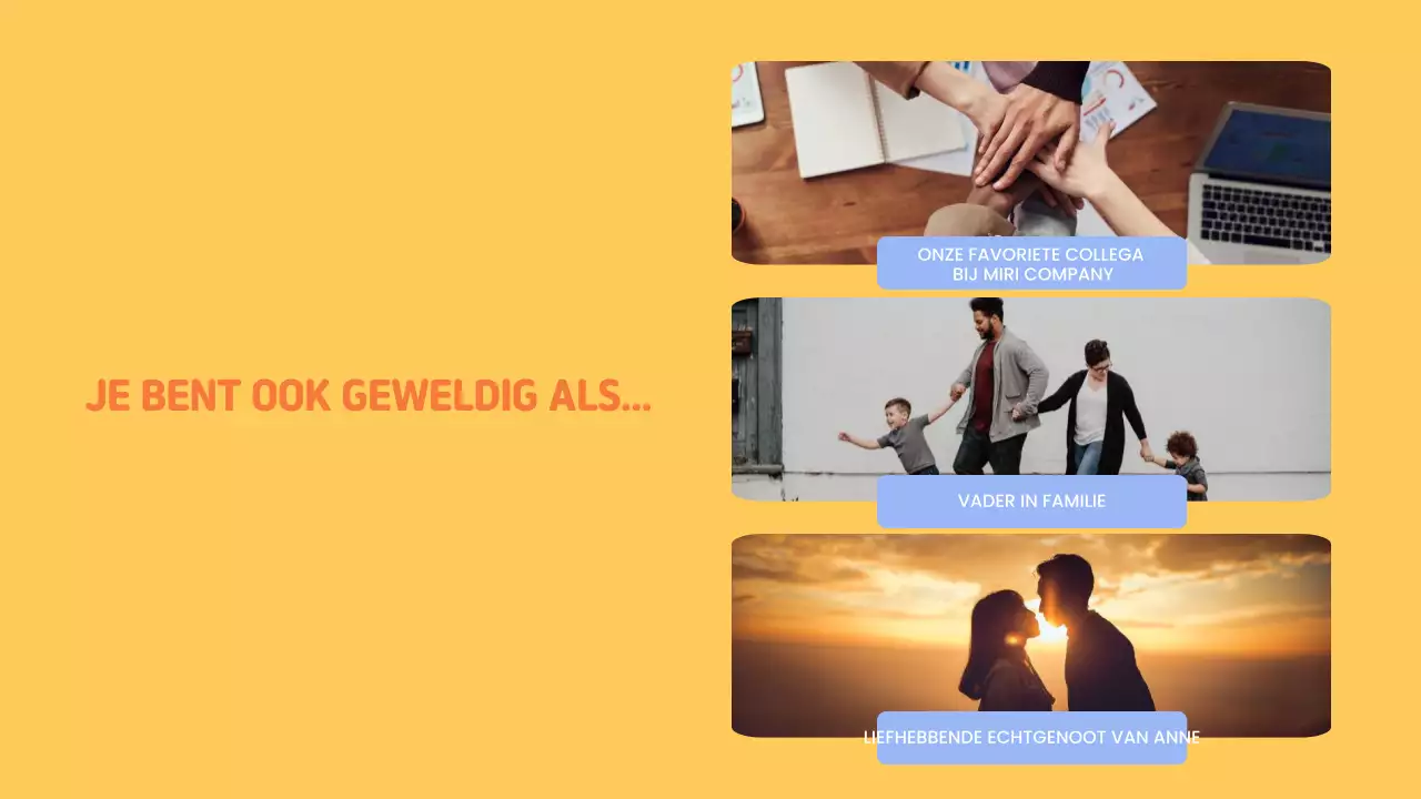 oranje eenvoudige verjaardagspresentatie