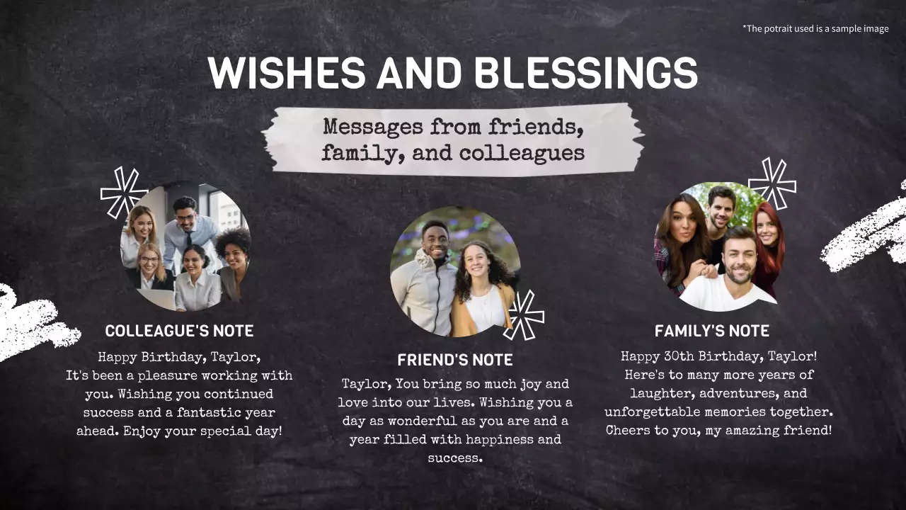 Black Modern Birthday Card Presentation