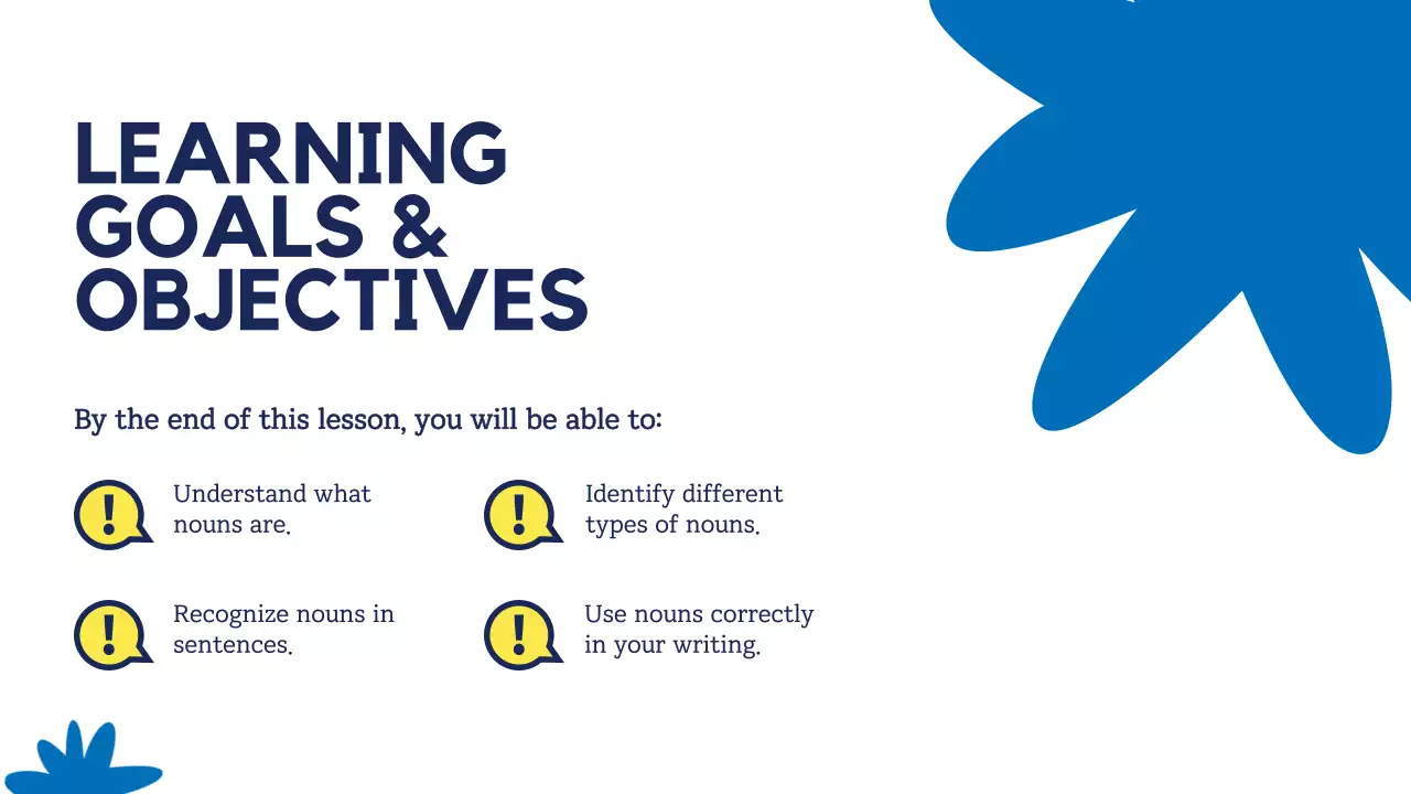 Blue Simple Grammar Guide Presentation