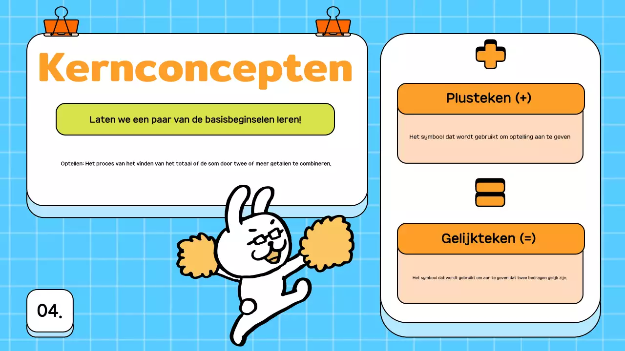 Blauwe vrolijke cursus wiskunde