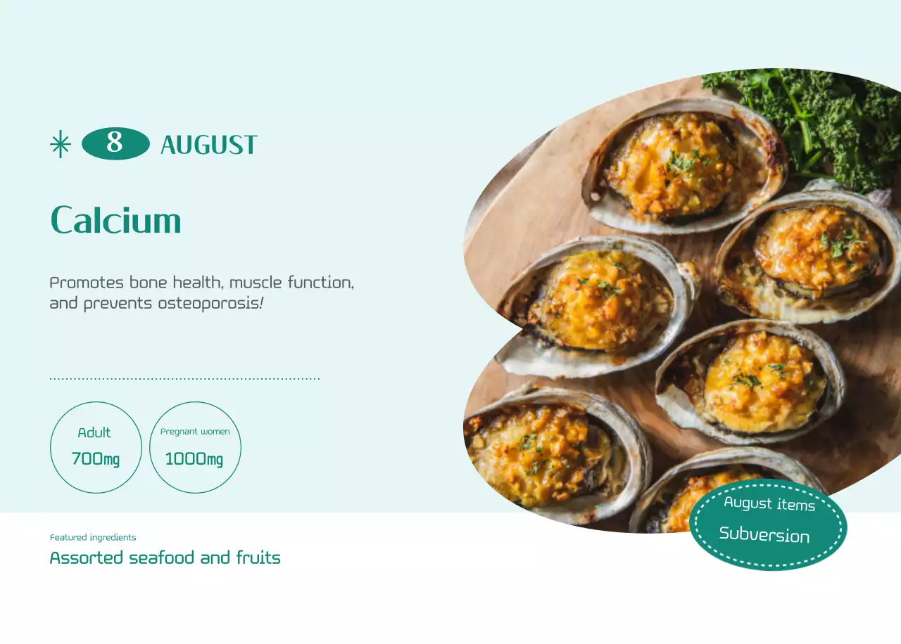 Hospital calendar with green photo frame