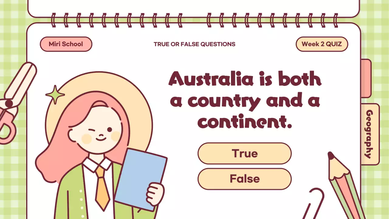 Pink Cartoon Quiz Announcement Presentation