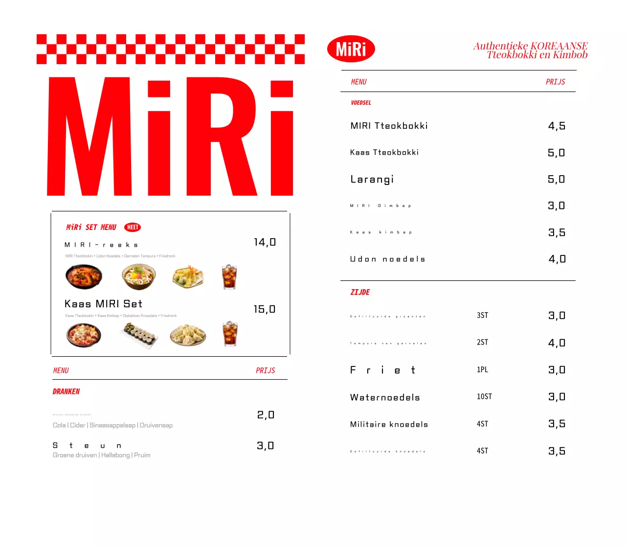 Rood Keurig Tteokbokki Promotiemateriaal