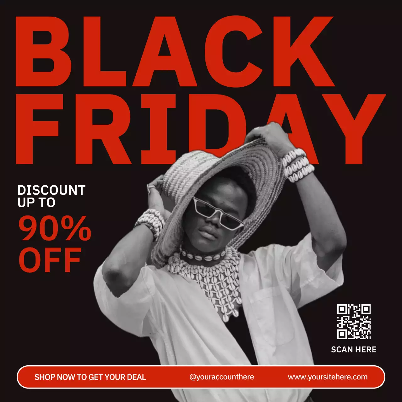 Black Trendy Black Friday Promotion Social Media Post