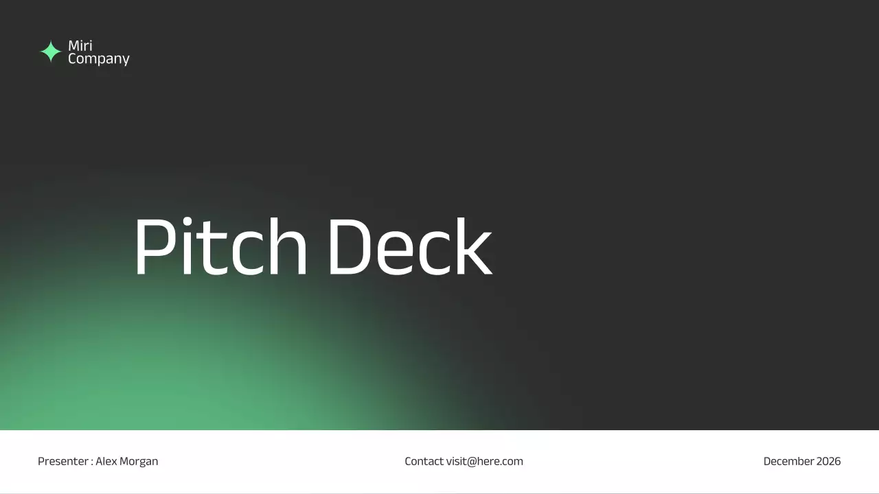 Green Professional Business Pitch Presentation