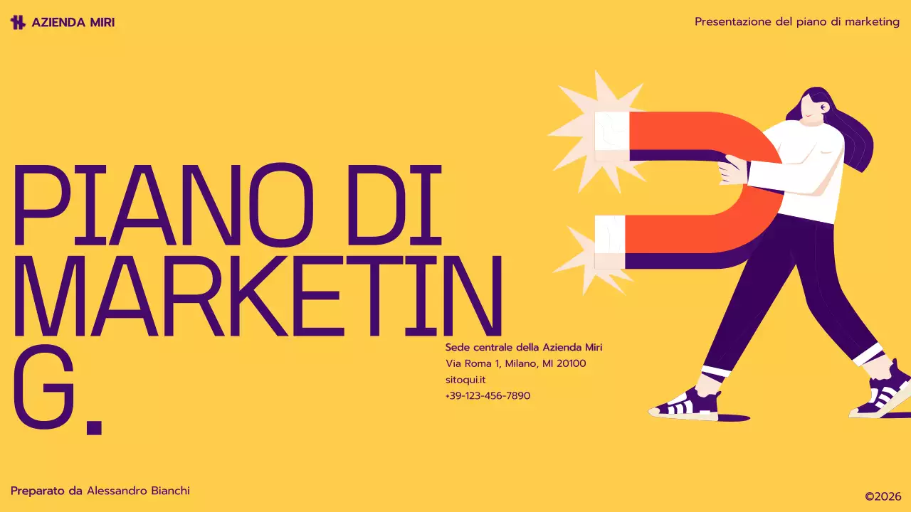 piano di marketing giallo moderno