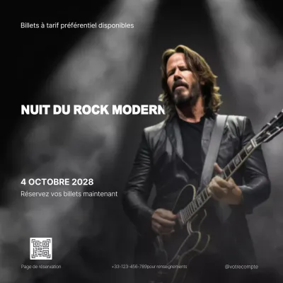 Promotion d'événements de musique rock